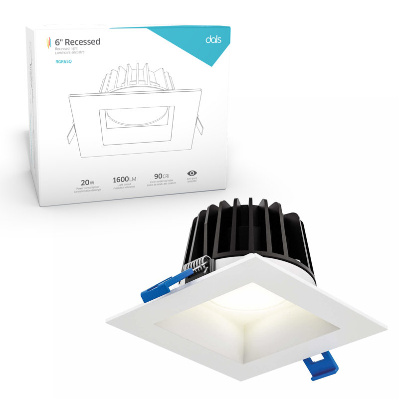6'' Selectable Color Temperature 20 Watt Dimmable Air-Tight IC Rated LED Canless Recessed Lighting Kit, White