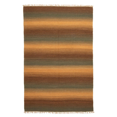 Kilim brun Verge 5 pi 1 po x 7 pi 5 po