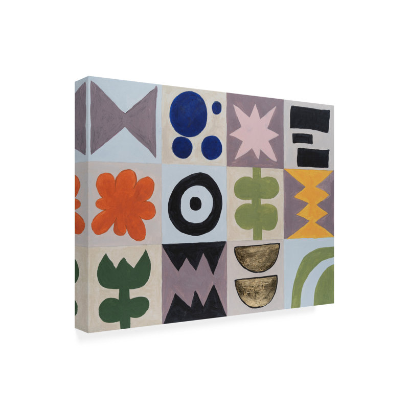 «Orren Ellis Michael Willett Bohemian Shapes I», art mural sur toile, H 14 po x l 19 po