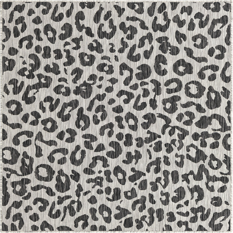 Outdoor Joyous Area Rug Stone Color, Square 5'3"
