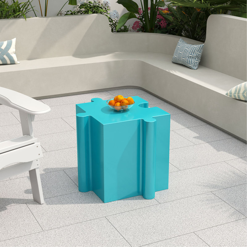 Table d'appoint casse-tête, table modulaire à bord convexe MGO, Bleu pâle