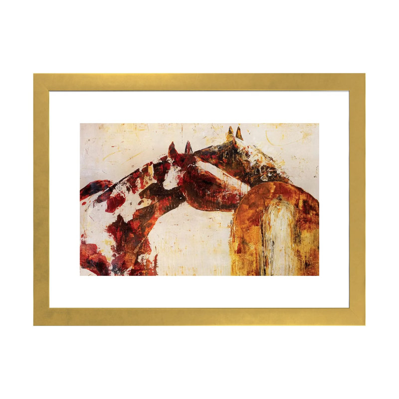 «Paint and Play» par Julian Spencer, reproduction d'art encadrée, Blanc, H 16 po x l 24 po x P 1 po, Papier encadré doré