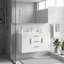 Meuble-lavabo mural 36 po avec lavabo en résine-130848727