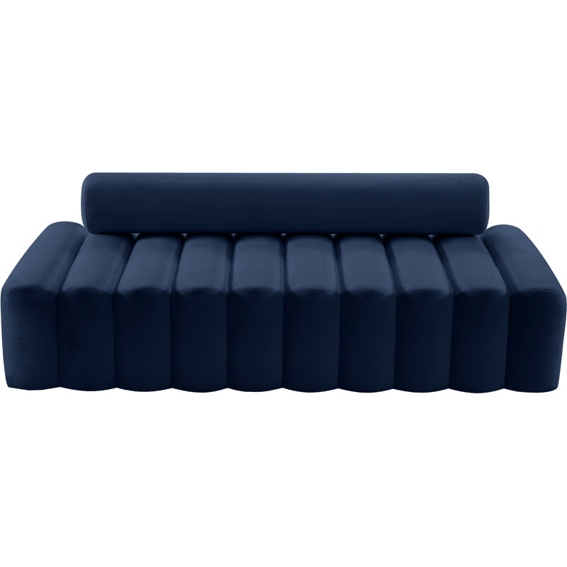 Erlond 83.5'' Velvet Sofa, Navy Velvet