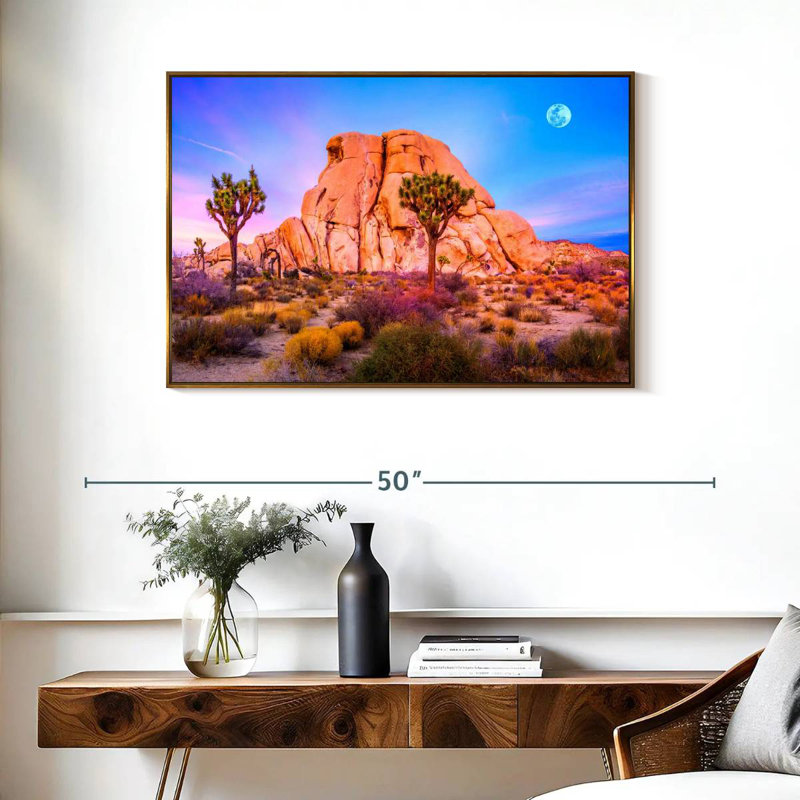 Joshua Tree National Park, Cadre flottant doré, 37 po x 25 po