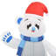 Ours polaire de Noël DEL intérieur et extérieur 8 pi-487059264