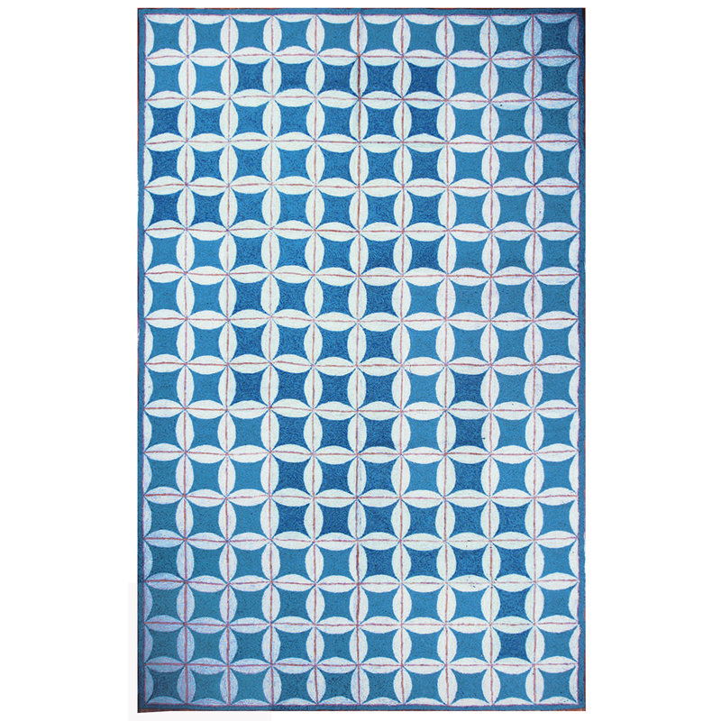 Hand Hooked Wool Geometric Area Rug