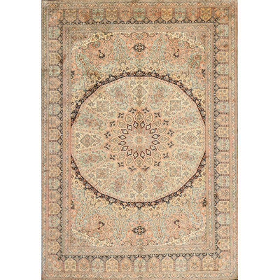 Tapis gris/noir/beige traditionnel