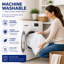 Protège-matelas imperméable avec fermeture à glissière avec dessus en éponge, respirant, confortable, lavable à la machine-1279101970
