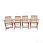 Ensemble de salle à manger pliable pour patio, 4 chaises pliantes, intérieur et extérieur universel, teck