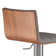 Cafa Adjustable Swivel Walnut Wood and Stainless Steel Metal Bar Stool