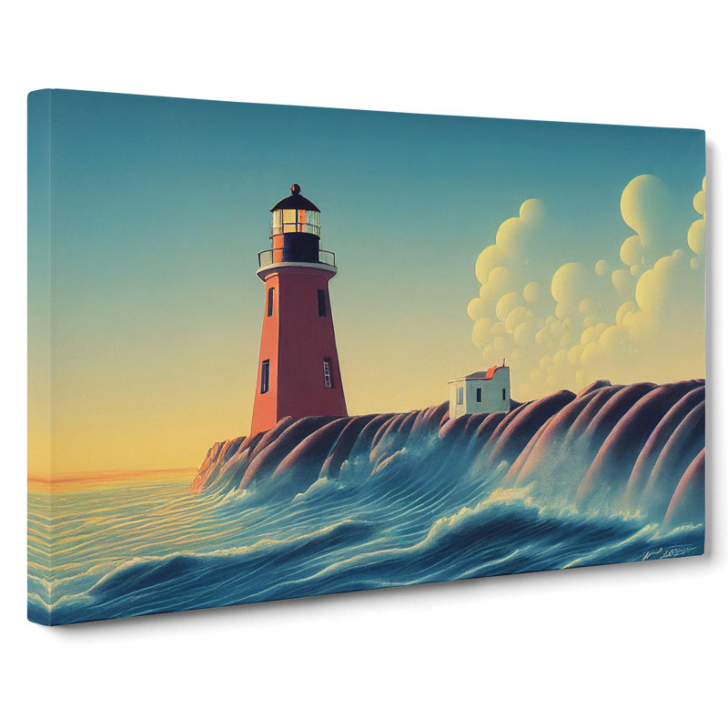 Lighthouse Seascape Vol.5 - Wrapped Canvas, 35cm H x 50cm W x 3cm D