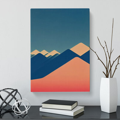 Minimalistic Mountains - Wrapped Canvas