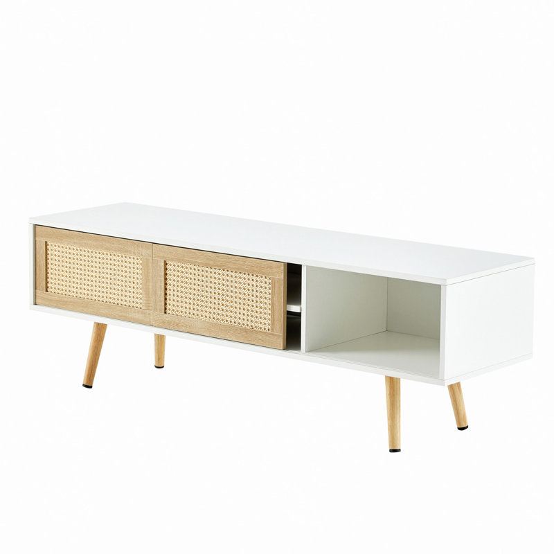 Meuble télé 55,25 po, Blanc
