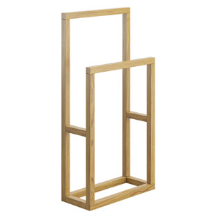 Wood Freestanding Towel Rack