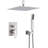 12 Inch Wall/Ceiling Mounted Shower System With Handheld Shower Single Handle Shower Faucet Set Modern Brass High Pressure Shower Trim Kit With Rough-In Valve-114668941