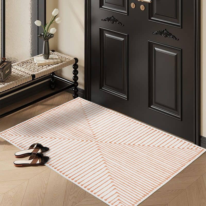 Claros - Indoor, Machine Washable Area Rug - 2'x3' Orange Beige Home Carpet, Rectangle 2' x 3'