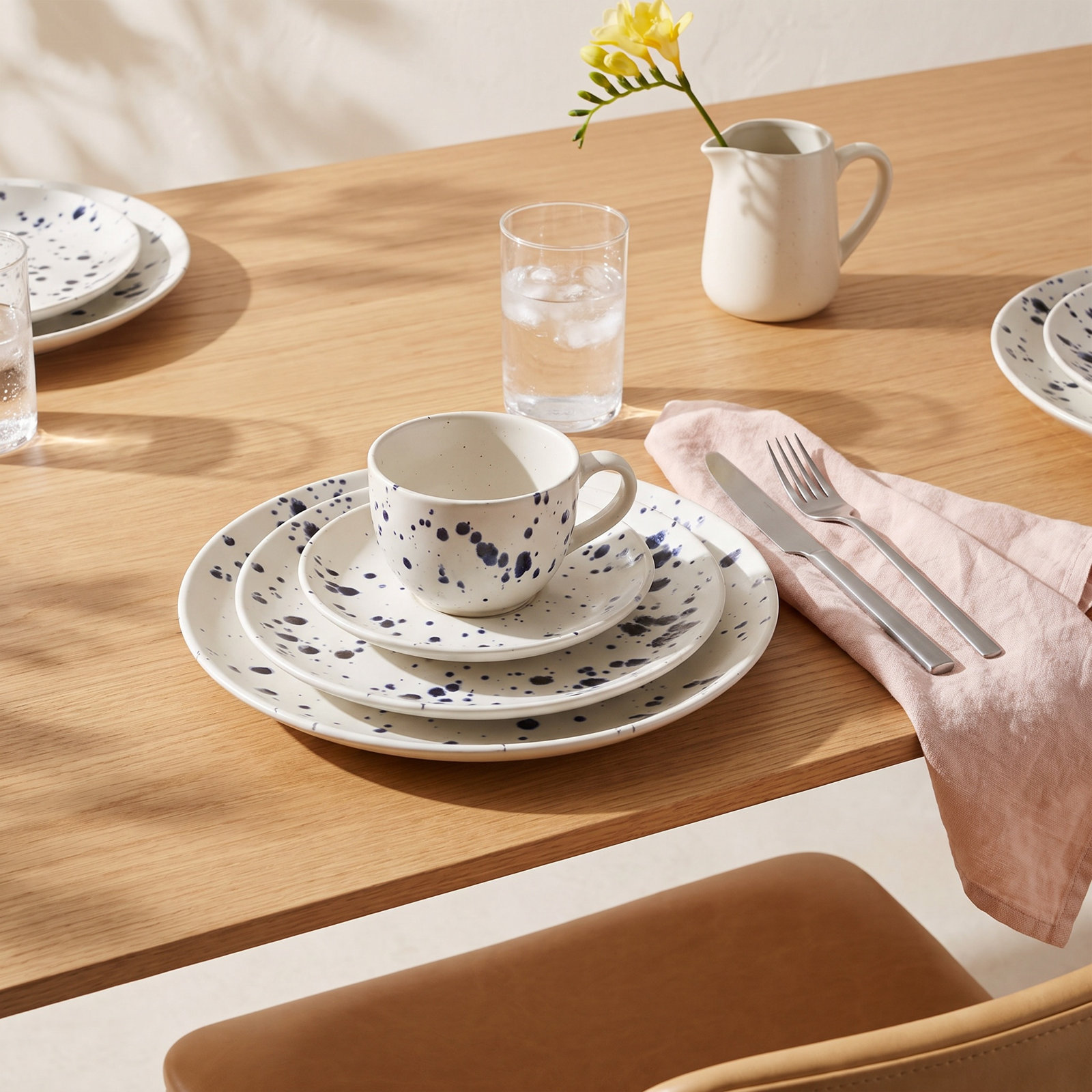 Year & Day Splatter Small Plates, Blue