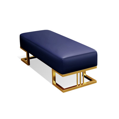 Banc rembourré gris