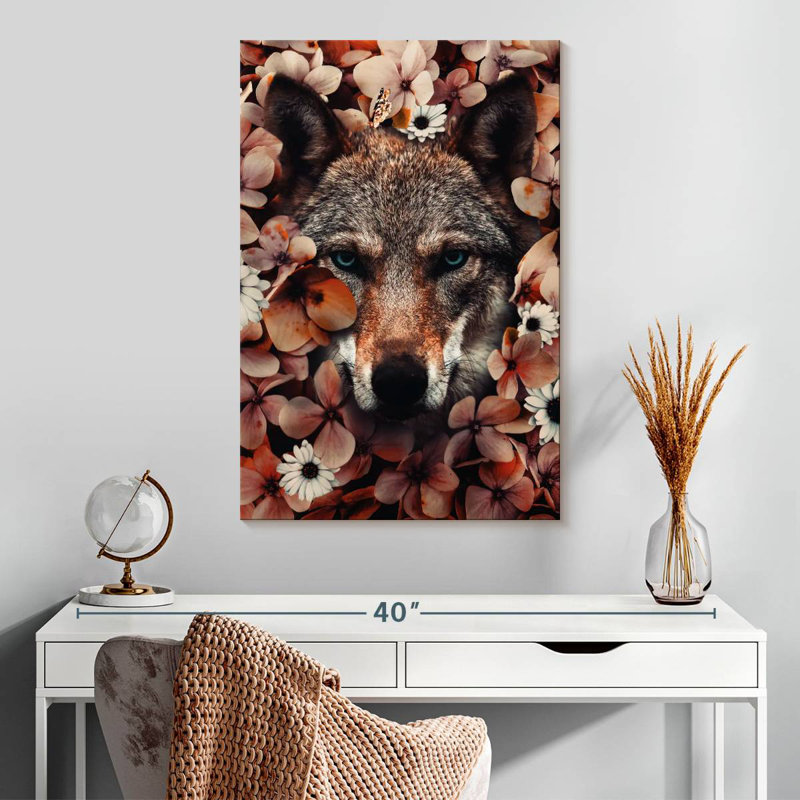 Loup botanique Brampt, H 30 po x l 20 po