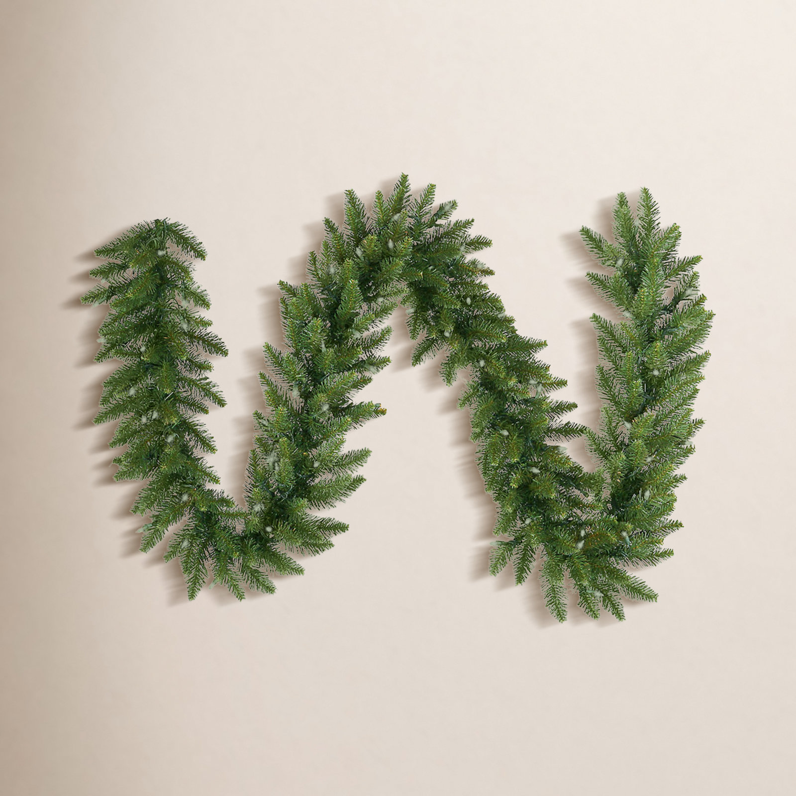 Peabody 108'' in. Lighted Faux Garland, Green, 20" x 108"