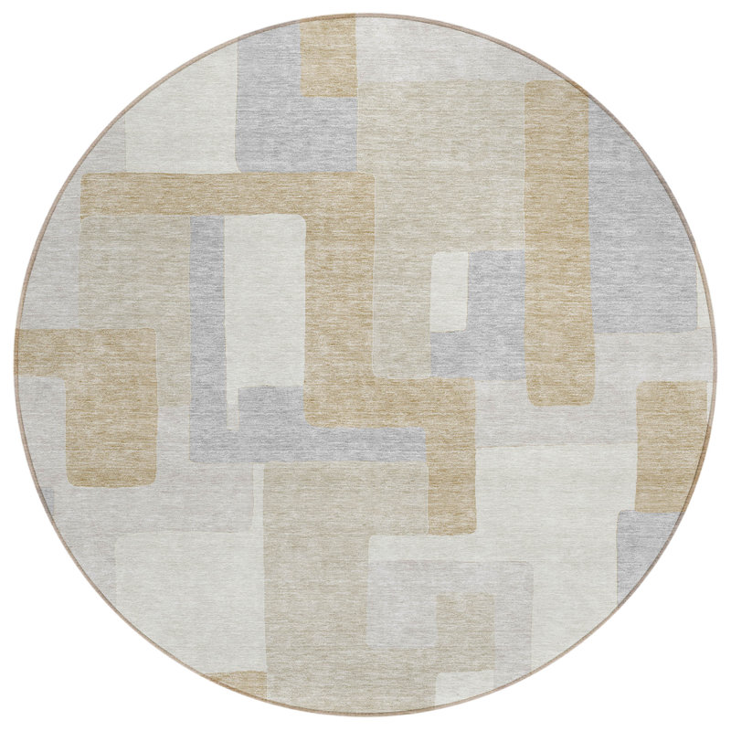  Chayden Non-Slip Indoor / Outdoor Area Rug, Round 8'