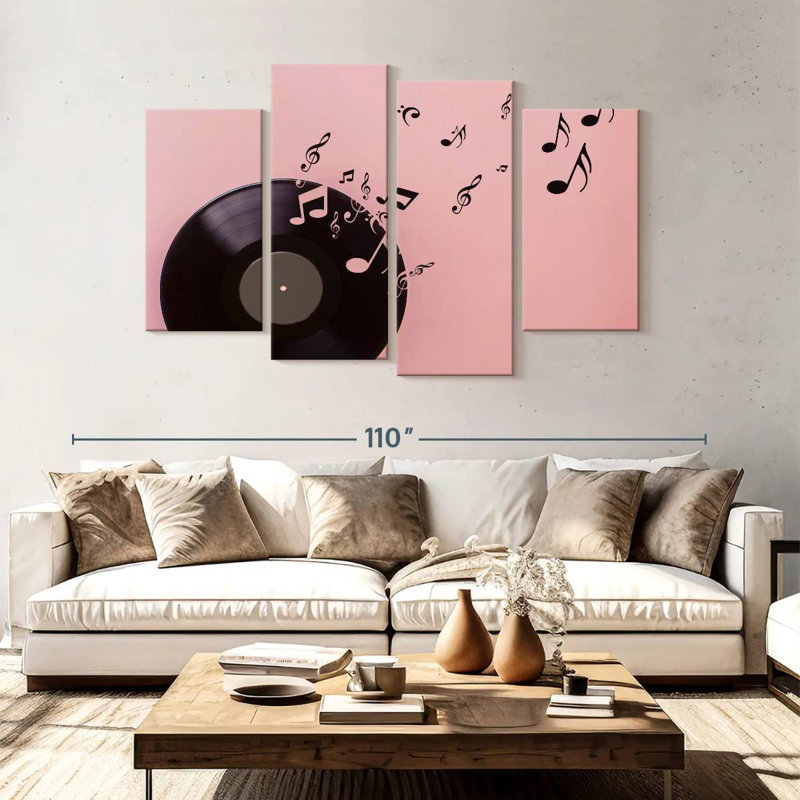 Abarca Musical Vinyl Record, 54" H x 84" W