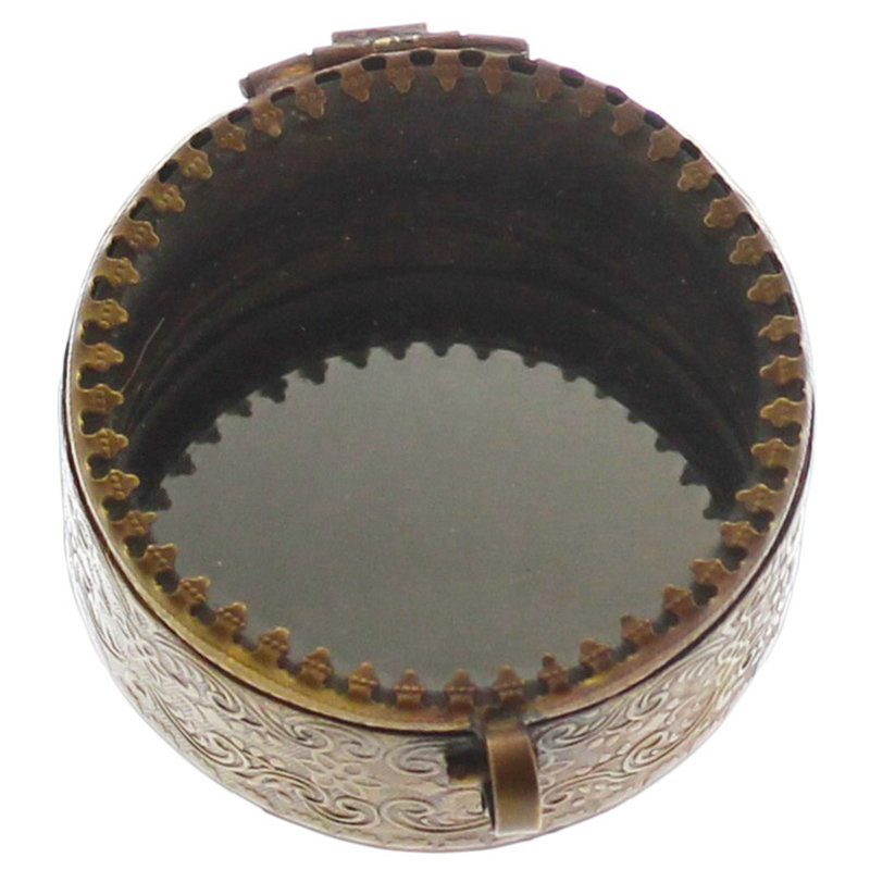 Boîte à bijoux ronde en miroir
