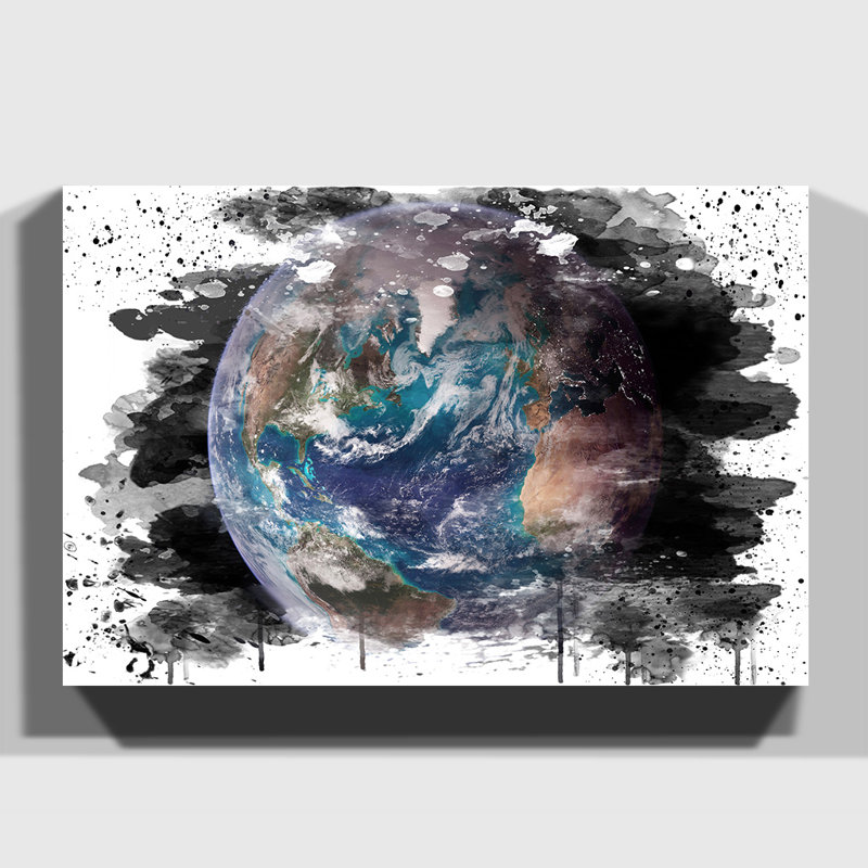 Earth From Space NASA - Wall Art, 70cm H x 100cm W, Wrapped Canvas