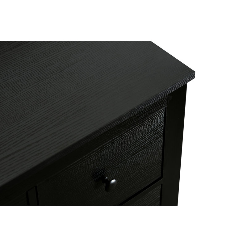 Commode noire moderne à 10 tiroirs And Safe Safe, Noir