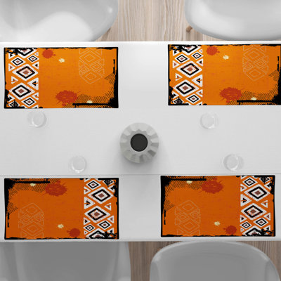 Tribal Polyester Geometric Rectangle Placemat