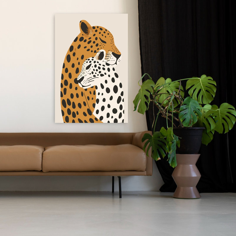Art contemporain, chat, léopard, H 48 po x l 32 po