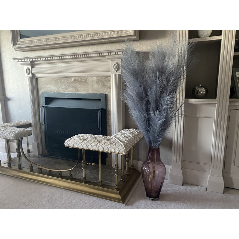 Fabric Pampas Grass Arrangement, Grey