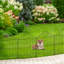 Clôture de jardin en métal noir incluse (ensemble de 5)