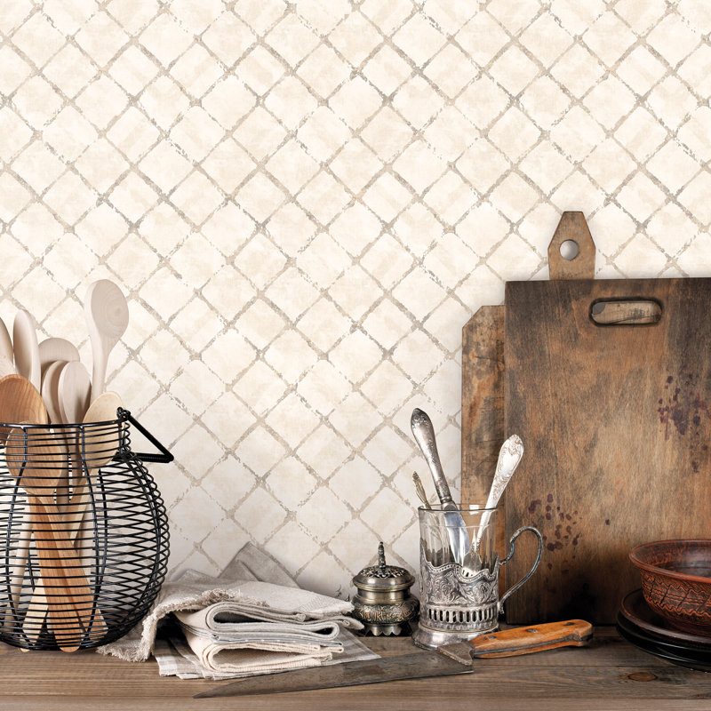 Gluck 10m x 52.8cm Matte Wallpaper Roll, Beige