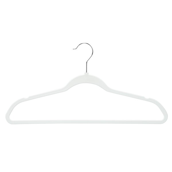 Rebrilliant Rubberized Ultra Thin Metal Non-Slip Hanger (Set of 100), White