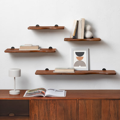 Richmond Solid Mango Wood Wall Mounted Shelves