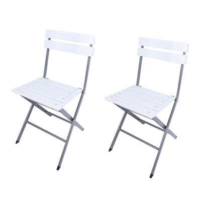Plastic Stackable Folding Chair Set of 2