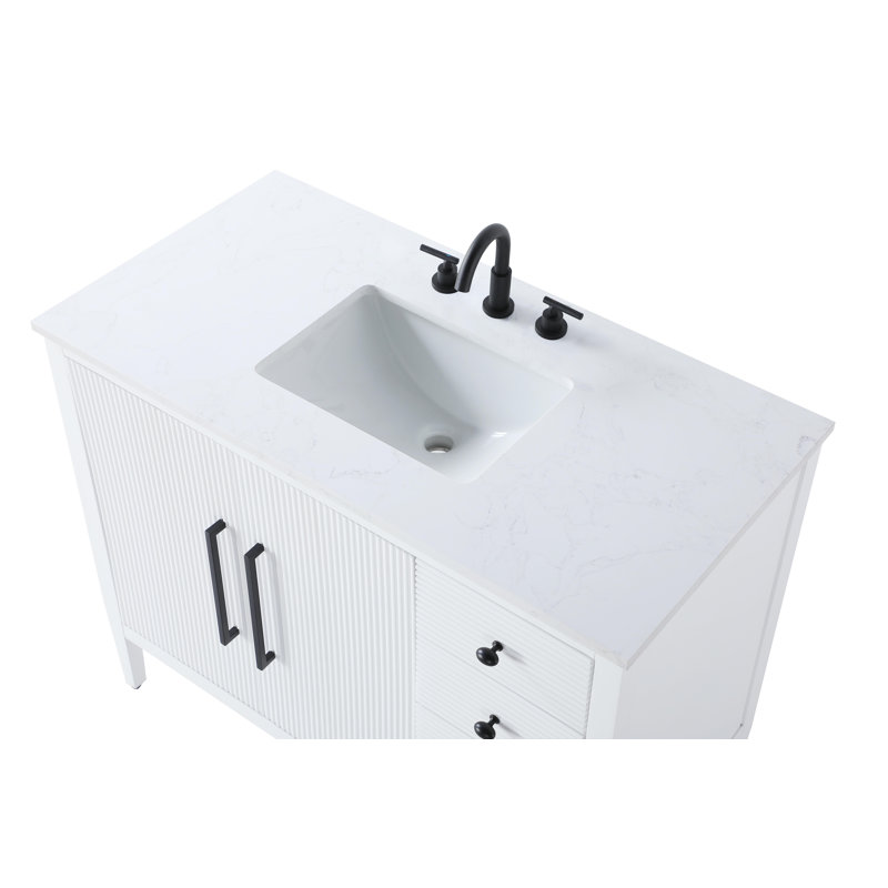 42 inch Single Bathroom Vanity, White