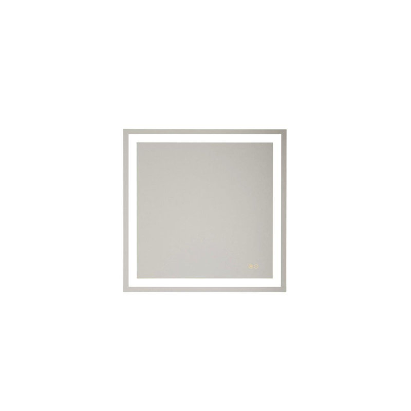 Miroir de salle de bain lumineux, 30 po x 30 po, Carré