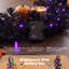 The Holiday Aisle® Guirlande d'Halloween pré-éclairée en rotin artificiel 9 pi avec 50 lumières DEL mauves et minuterie 6h