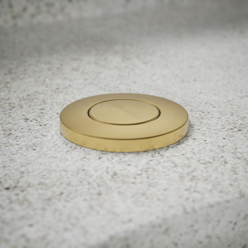 Garbage Disposal Air Switch Kit, Brushed Gold