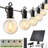 58FT Solar String Lights Outdoor With Remote Cable Tie...