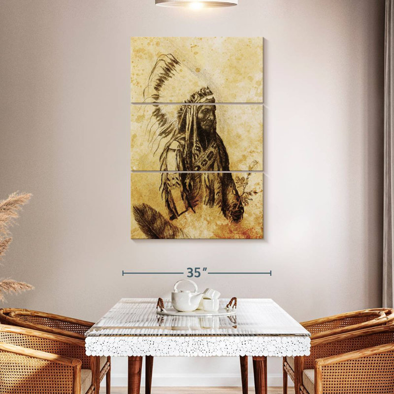 Lelar Sitting Bull, 50" H x 32" W