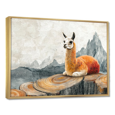 Lama au Pérou, méditation du gardien - art mural grand lama
