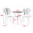 3-Piece Outdoor Rust-Resistant Cast Aluminum Patio Bistro Set With Cushion