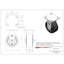 Ensemble de roulettes 6 pouces en caoutchouc sur acier avec 2 freins / 2 verrous pivotants rigides SCC / SCC-30CS620-RSR-TLB-BSL-2-R-2