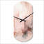 Horloge murale en marbre rose délicat abstrait I - horloge murale cylindrique en métal rose-105569187
