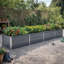 Platebande surélevée de jardin, gris acier galvanisé 32 x 126