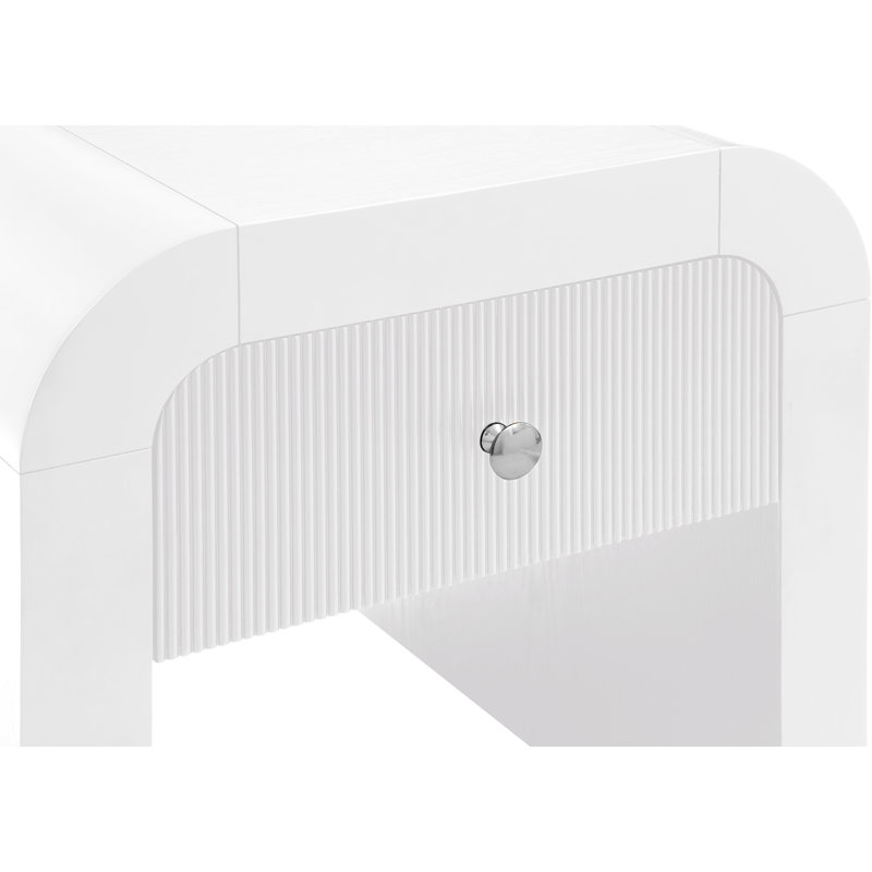 Alessondra End Table with Storage, White